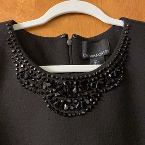 Cynthia Rowley jeweled black tank size L